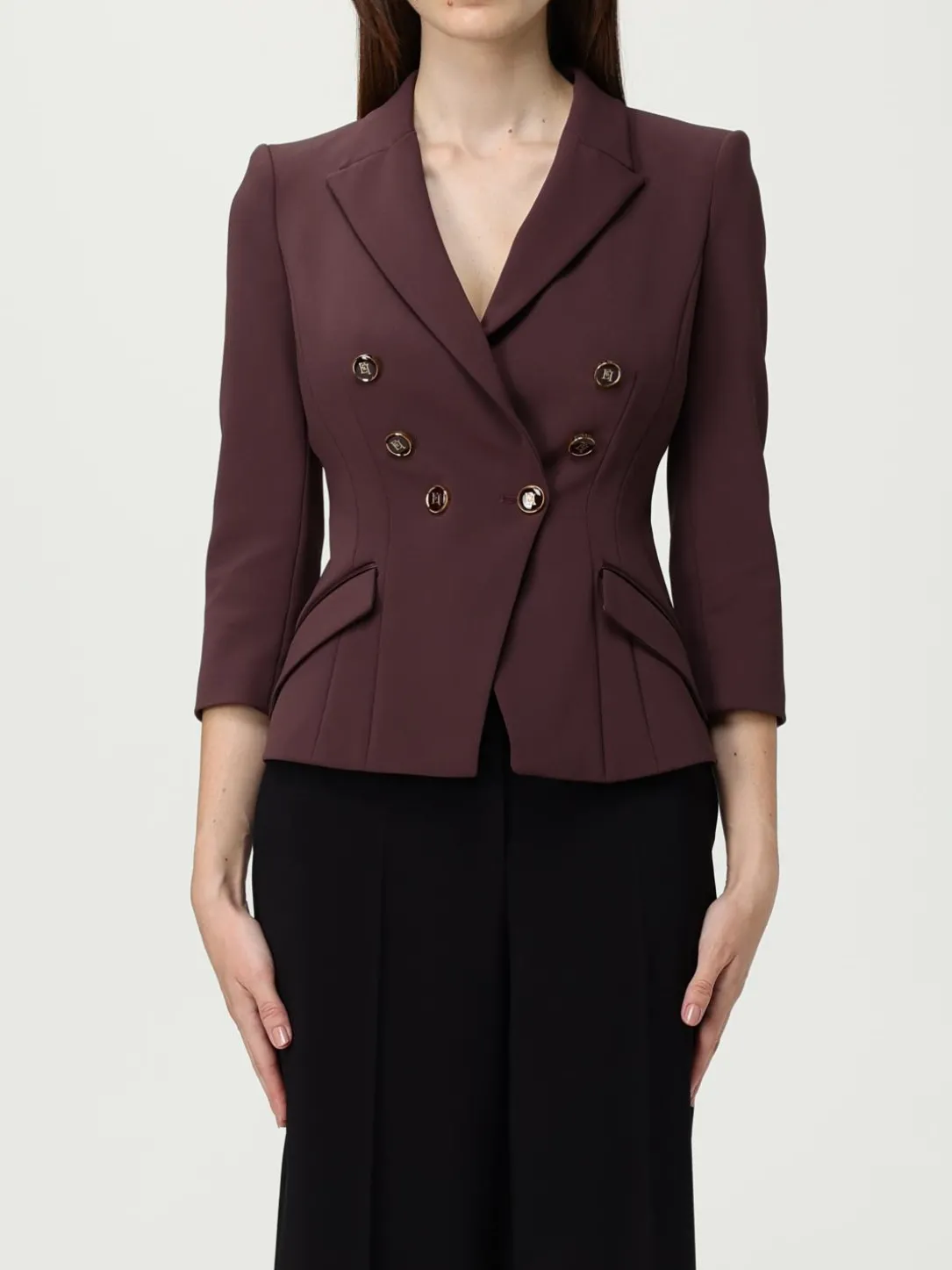 Blazer Elisabetta Franchi in crêpe stretch