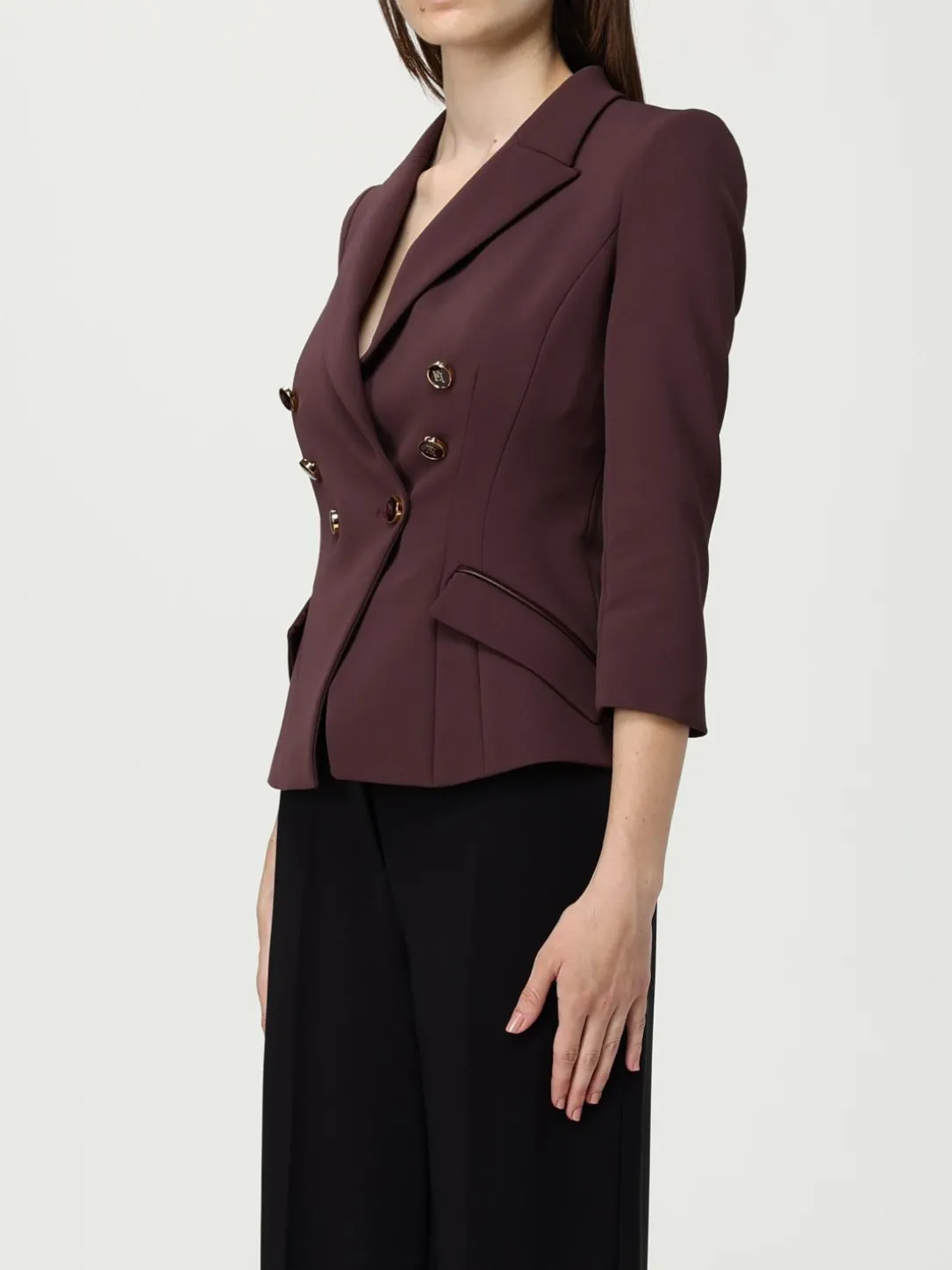 Blazer Elisabetta Franchi in crêpe stretch