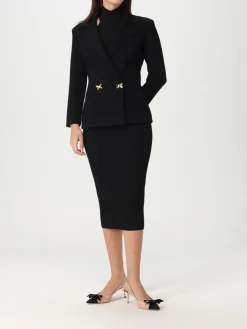 Blazer in maglia con fiocchi gioiello Elisabetta Franchi