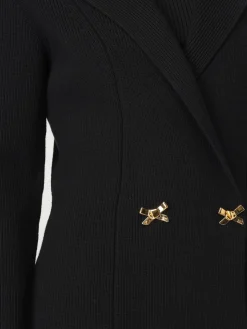 Blazer in maglia con fiocchi gioiello Elisabetta Franchi