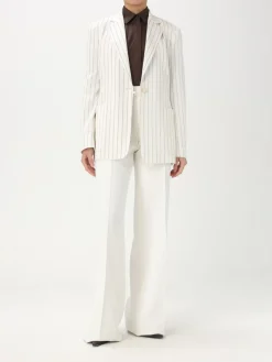 Blazer Max Mara in cotone e lino a righe