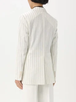 Blazer Max Mara in cotone e lino a righe