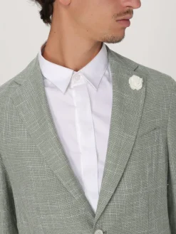 Blazer monopetto Boss in misto lana