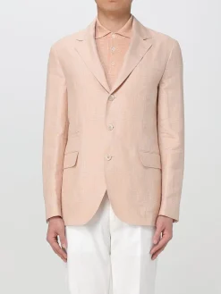 Blazer monopetto Brunello Cucinelli in misto lana e lino