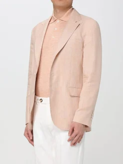 Blazer monopetto Brunello Cucinelli in misto lana e lino