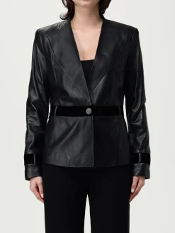 Blazer monopetto Emporio Armani in pelle