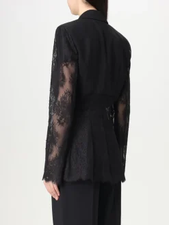 Blazer monopetto Pinko in cotone e pizzo