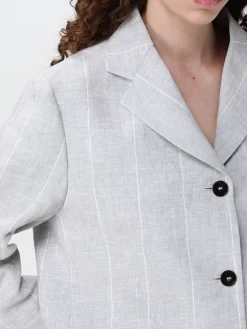 Blazer monopetto Slowear in lino a righe