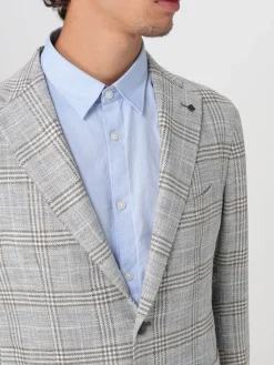 Blazer Tagliatore in lino e seta check