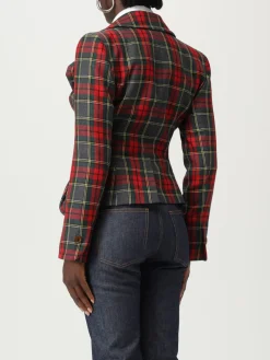 Blazer Vivienne Westwood in lana vergine con stampa Tartan