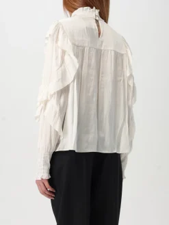 Blusa Isabel Marant in crêpe e pizzo