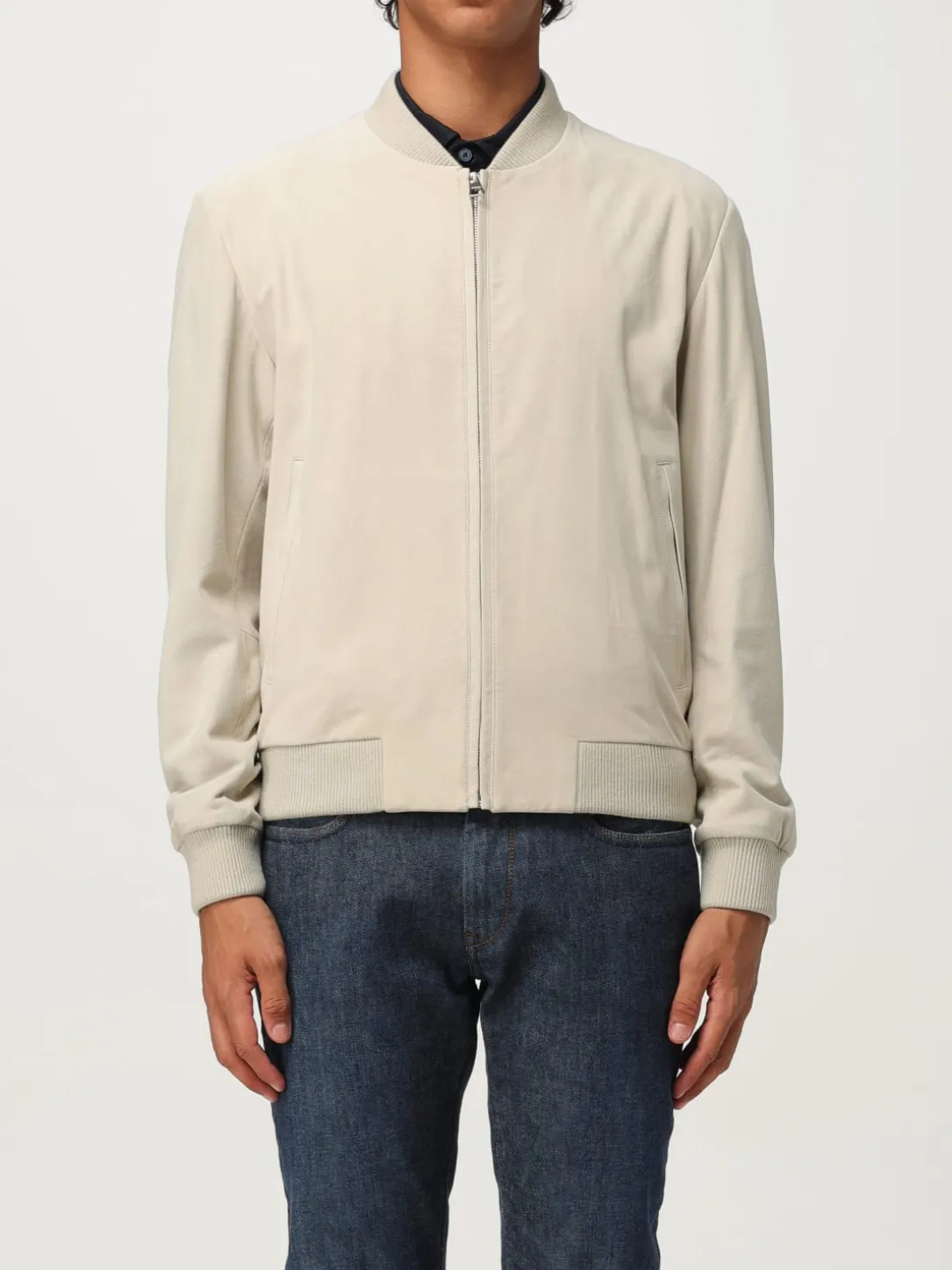 Bomber Boss in pelle scamosciata