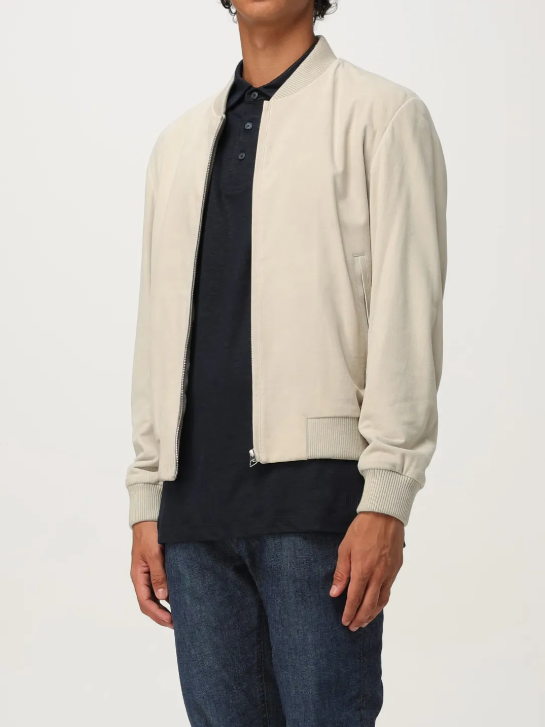 Bomber Boss in pelle scamosciata