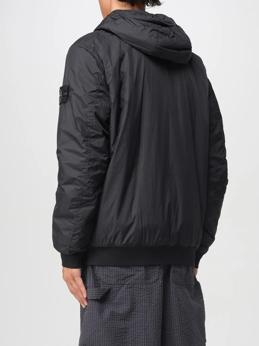 Bomber con cappuccio Stone Island in nylon