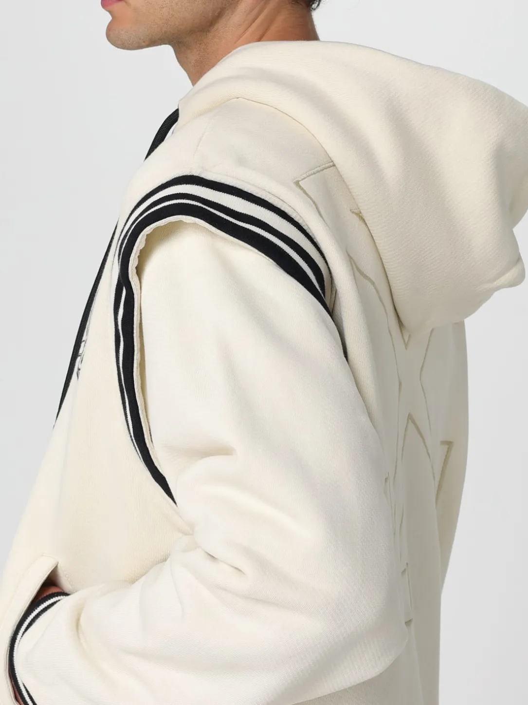 Bomber in cotone con maxi logo Off-white