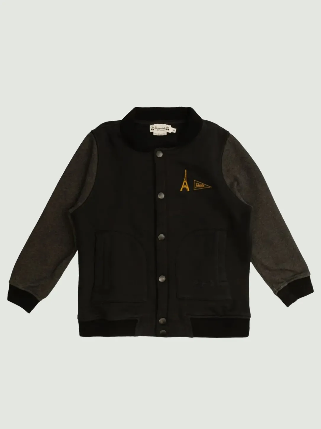 Bomber in cotone organico con logo Bonpoint