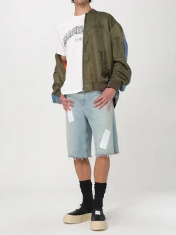 Bomber in nylon e denim Mm6 Maison Margiela