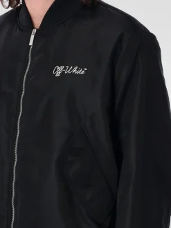 Bomber Off-White in nylon con logo