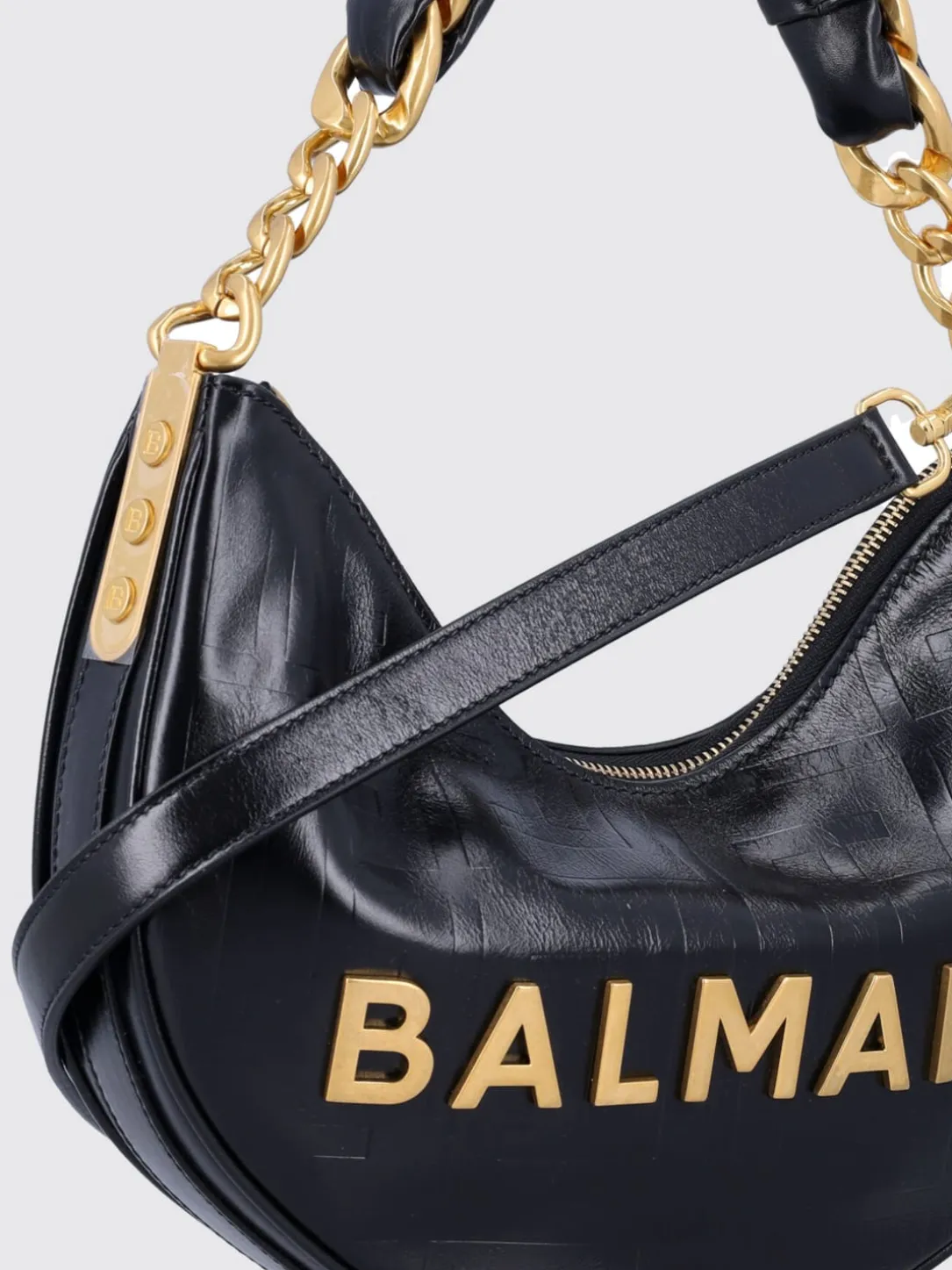 Borsa 1945 Soft Moon Balmain in pelle goffrata