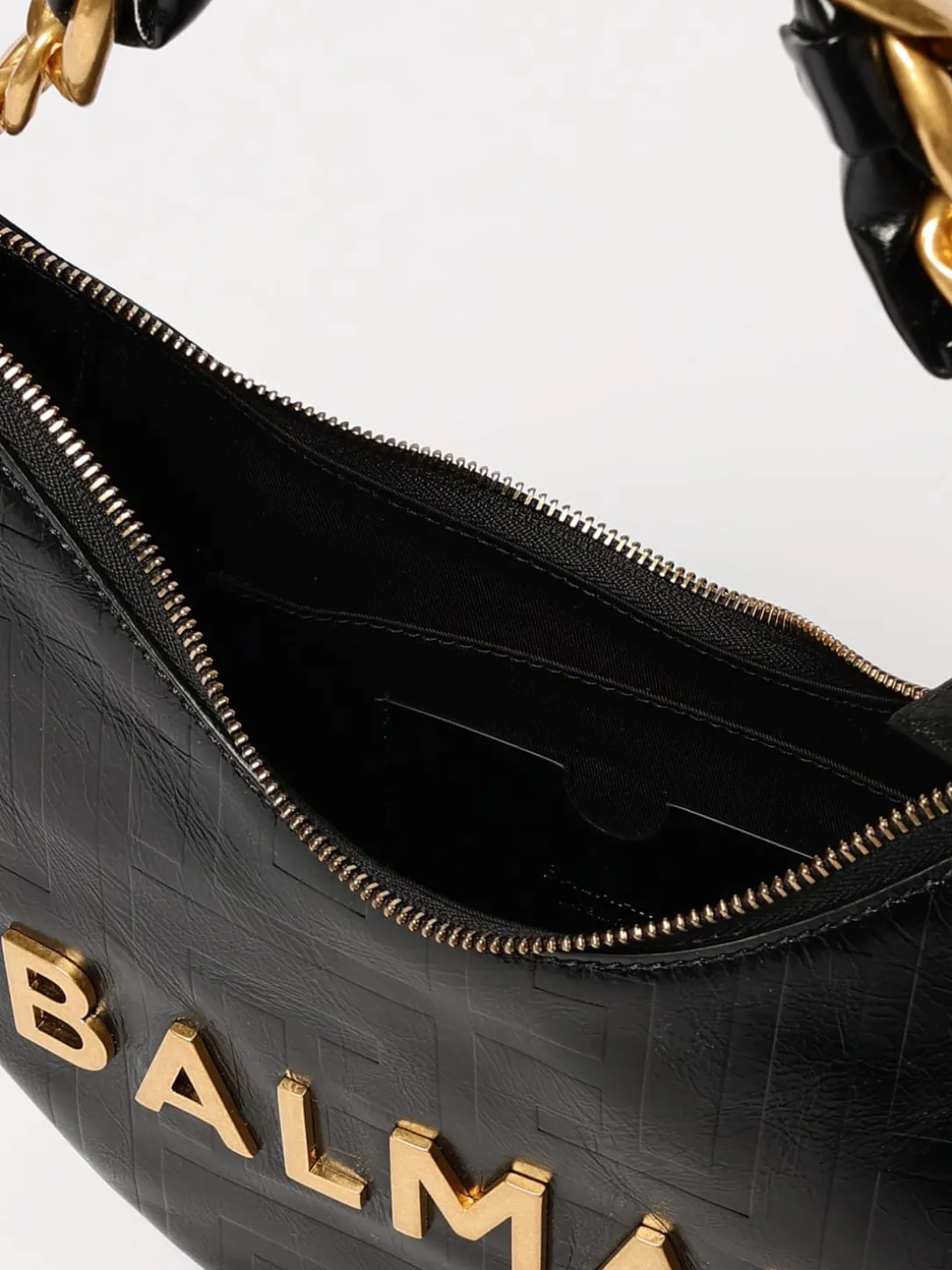 Borsa 1945 Soft Moon Balmain in pelle goffrata