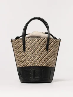 Borsa a mano con maxi logo Coccinelle