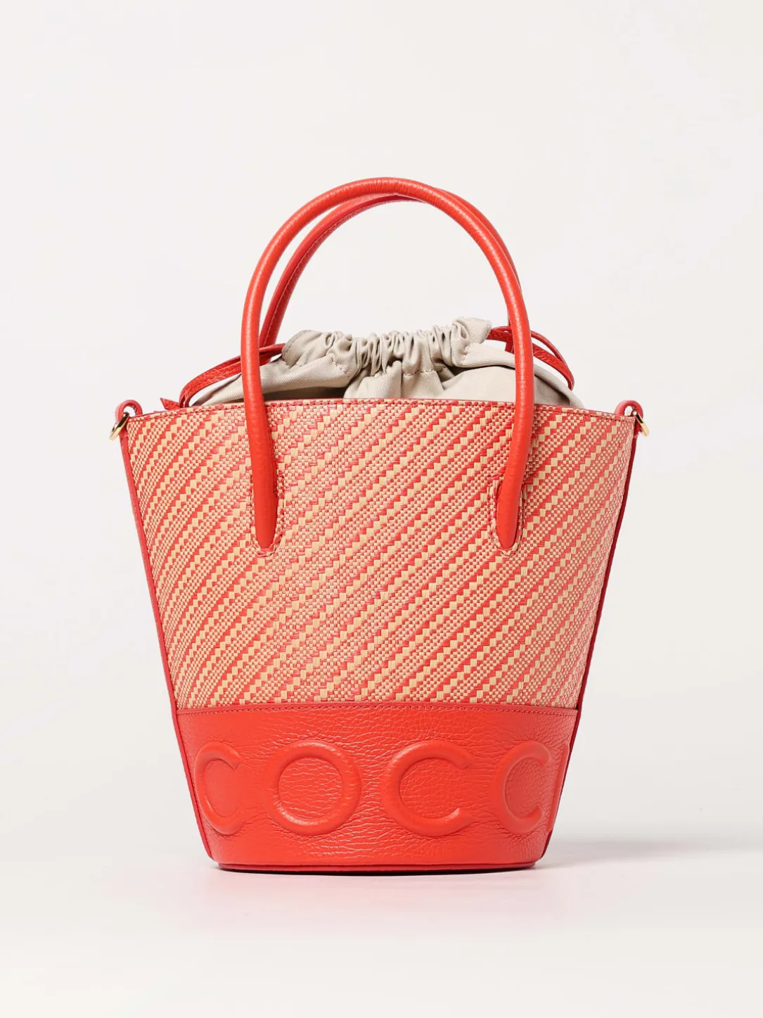 Borsa a mano con maxi logo Coccinelle