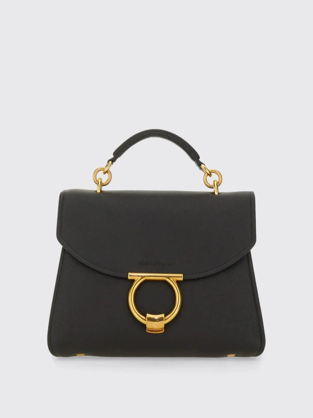 Borsa a mano Gancini Ferragamo in pelle martellata