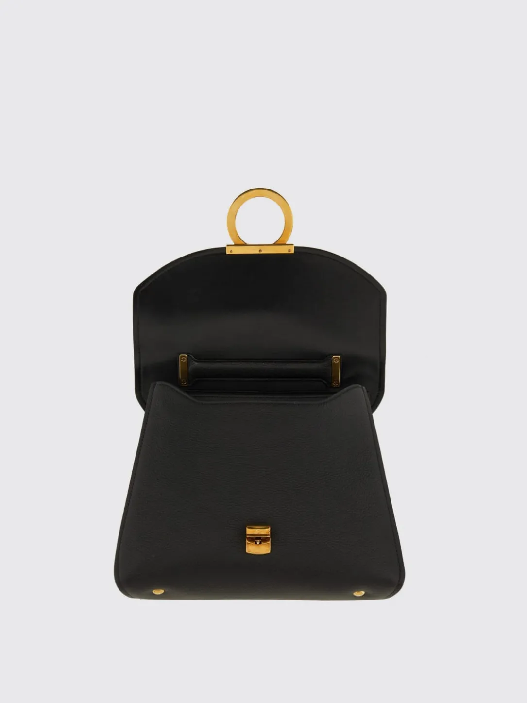 Borsa a mano Gancini Ferragamo in pelle martellata