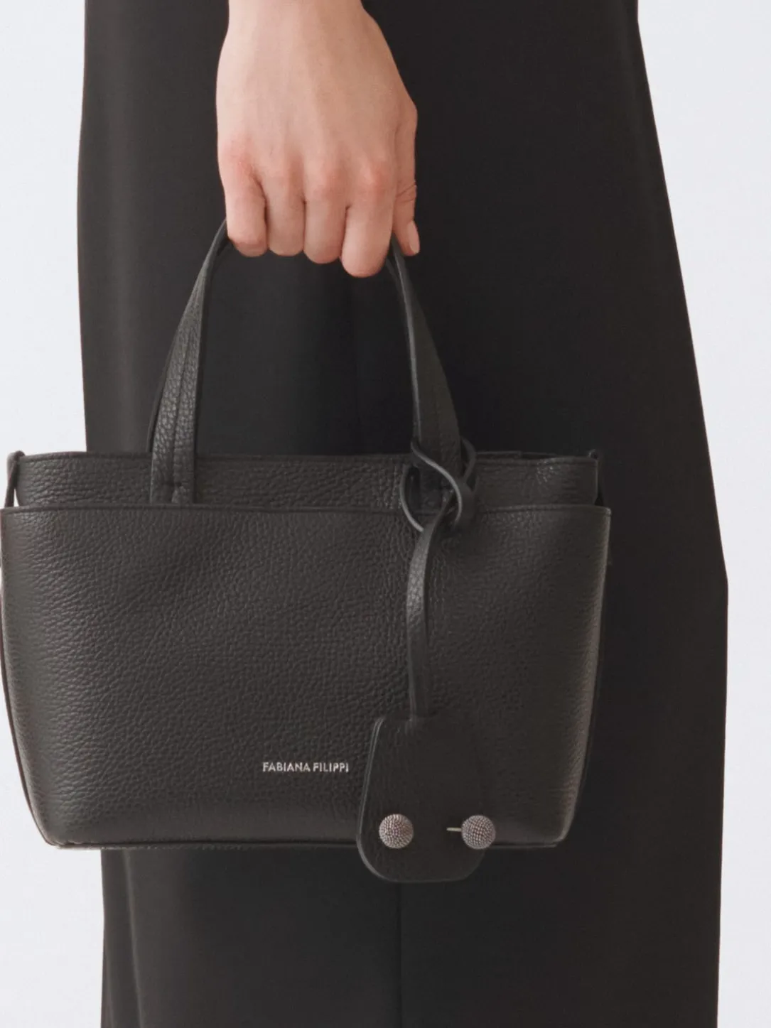 Borsa a mano in pelle a grana Fabiana Filippi