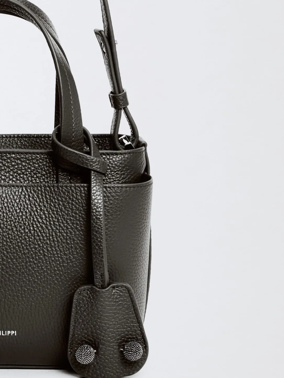 Borsa a mano in pelle a grana Fabiana Filippi