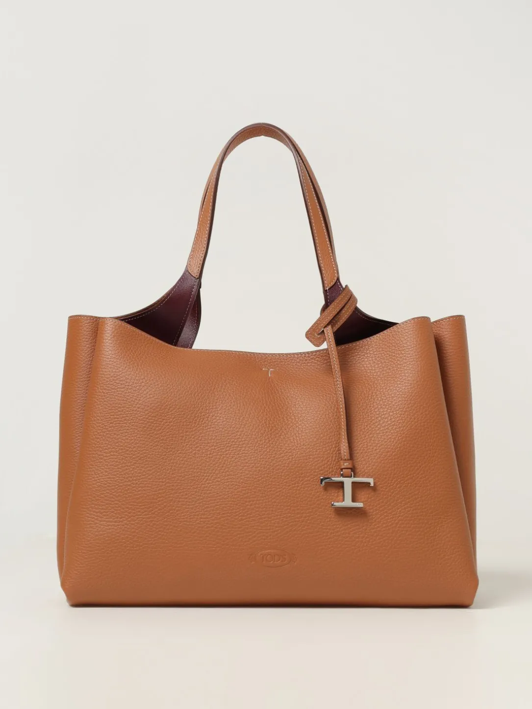 Borsa a mano in pelle di vitello a grana Tod's