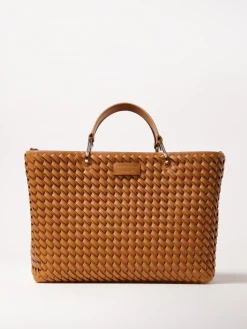 Borsa a mano in pelle intrecciata Emporio Armani