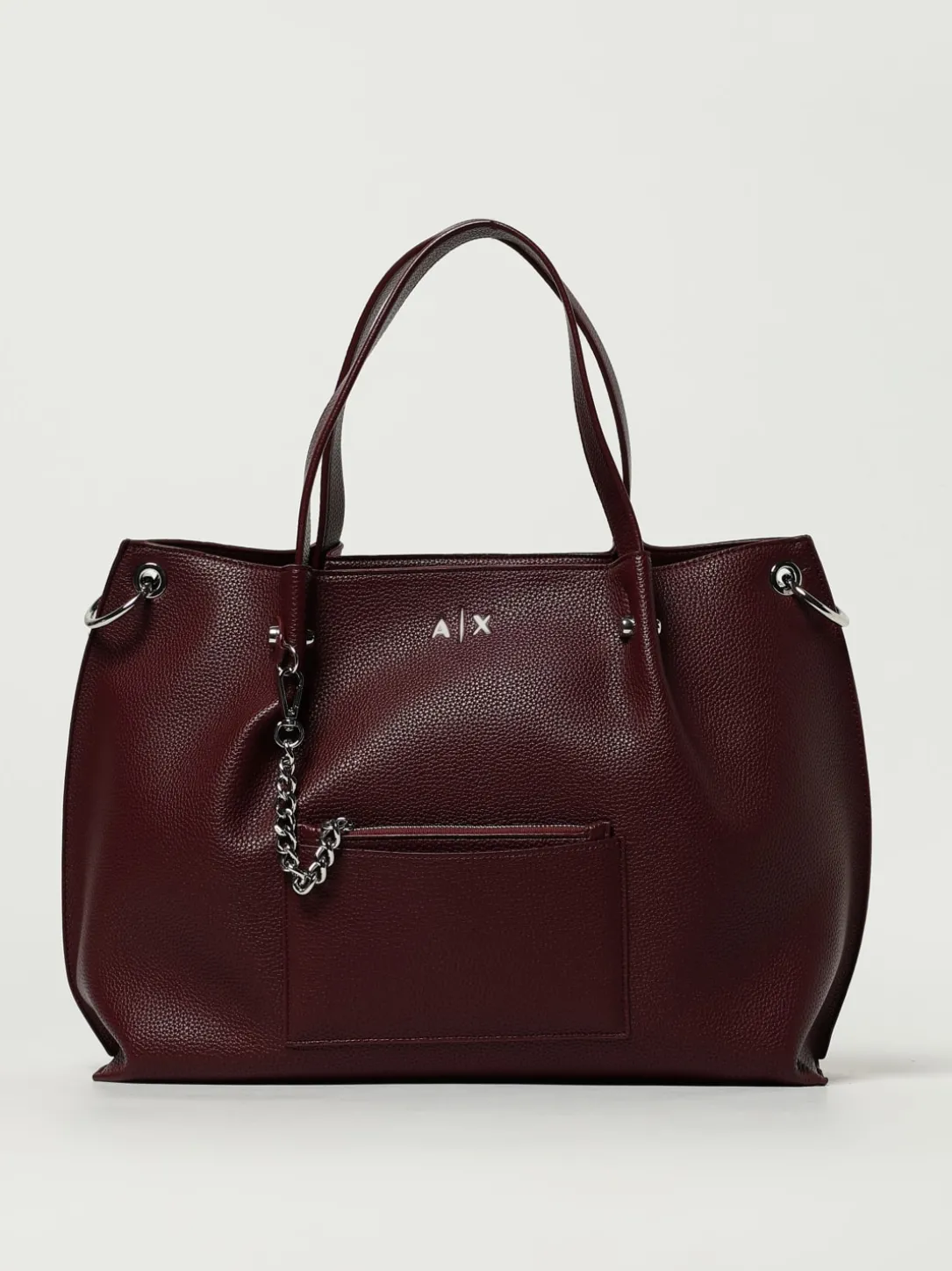 Borsa a mano in pelle sintetica a grana Armani Exchange