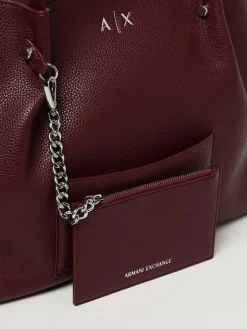 Borsa a mano in pelle sintetica a grana Armani Exchange