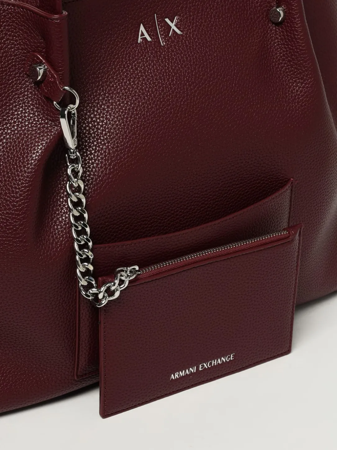 Borsa a mano in pelle sintetica a grana Armani Exchange
