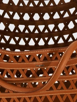 Borsa a mano in pelle traforata Max Mara