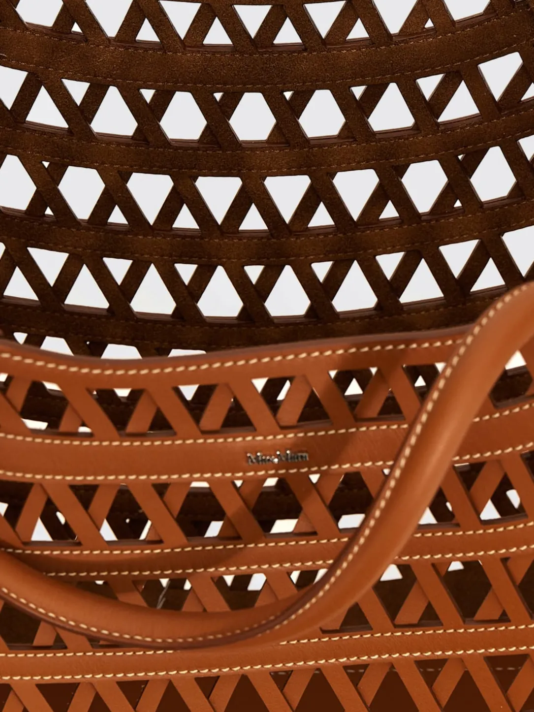 Borsa a mano in pelle traforata Max Mara