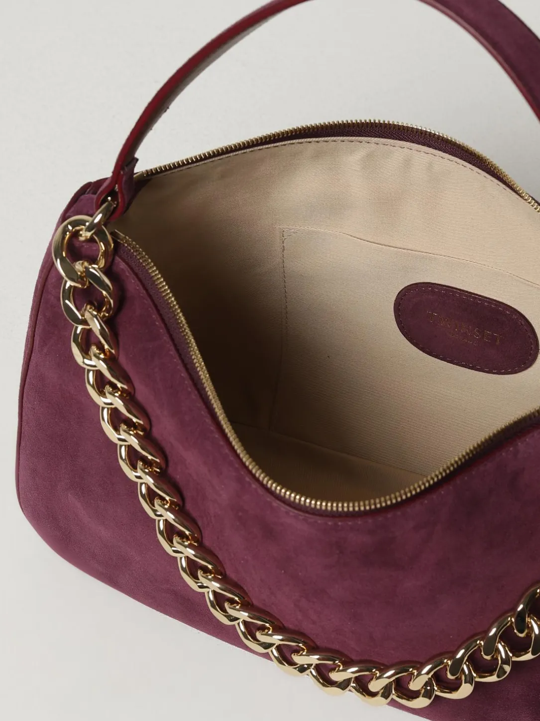 Borsa a mano Liliane in pelle scamosciata Twinset