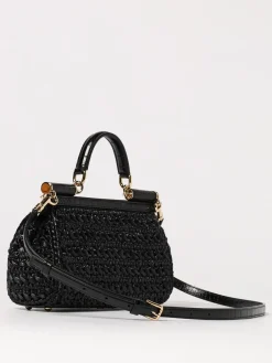 Borsa a mano Sicily media in rafia Dolce & Gabbana