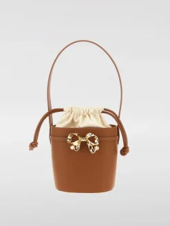 Borsa a secchiello in pelle con fiocco Self-Portrait