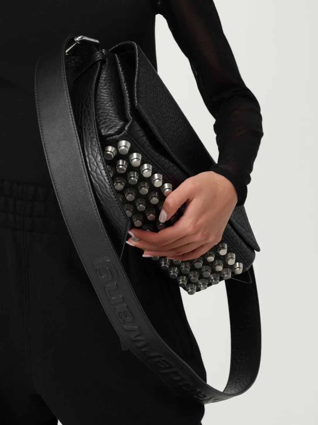 Borsa a spalla in pelle a grana Alexander Wang