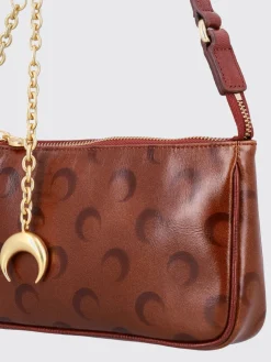 Borsa a spalla in pelle con logo Marine Serre