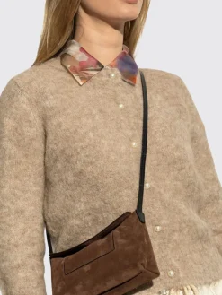 Borsa a spalla Mini Penelope in camoscio Wandler