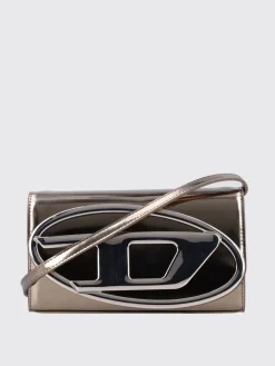 Borsa a spalla Oval D Diesel in pelle con catena 1Dr