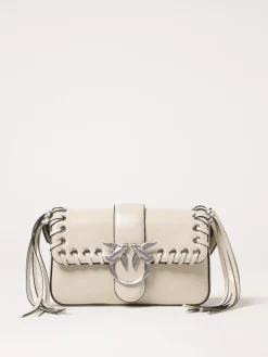 Borsa a spalla soft Love Bag Slouchy con frange Pinko