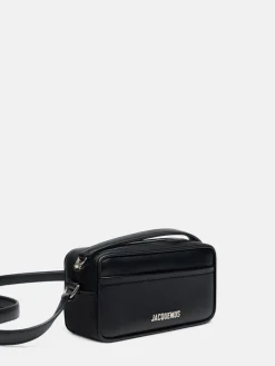 Borsa a tracolla Baneto mini in pelle con logo Jacquemus