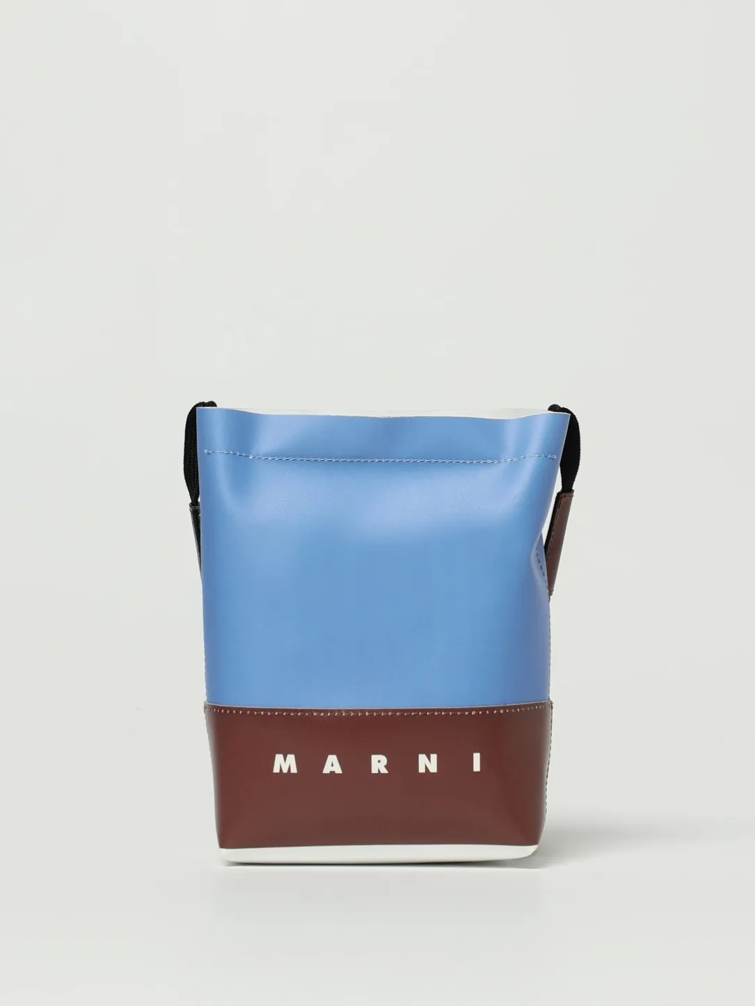 Borsa a tracolla colorblock Marni in pelle sintetica