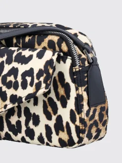 Borsa a tracolla in nylon animalier Ganni
