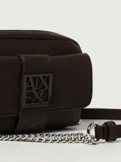 Borsa a tracolla mini in pelle sintetica a grana Armani Exchange