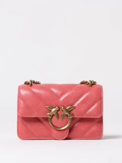 Borsa a tracolla piccola Love Bag in pelle effetto used Pinko